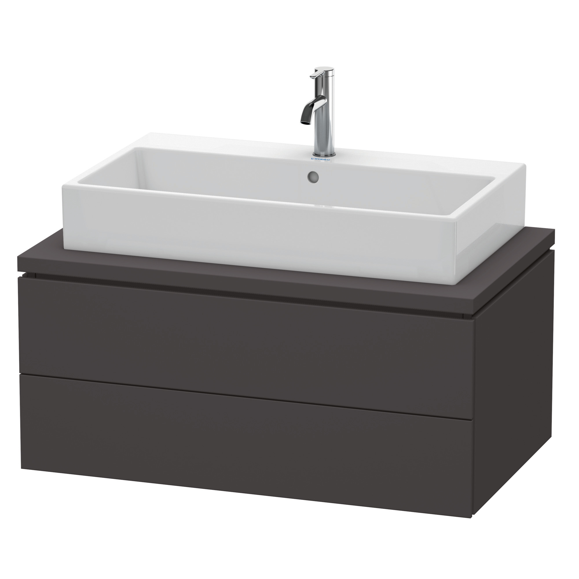Duravit WTU für Konsole L-Cube 400x920x547mm 2 Schubkästen, Graphit Supermatt