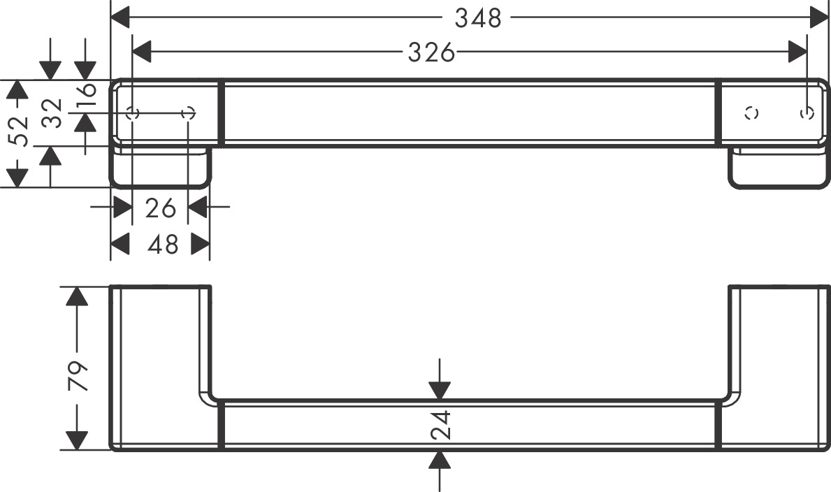 Hansgrohe Haltestange AddStoris chrom Hansgrohe Haltestange AddStoris chrom