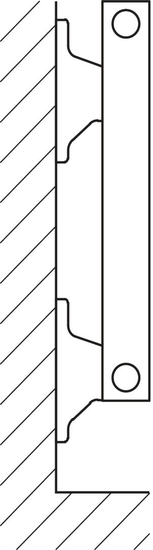 Kermi Heizwand HHN Typ10 BH490x43x500mm QN264, RAL9016, 6bar, o. Abd, ANB12