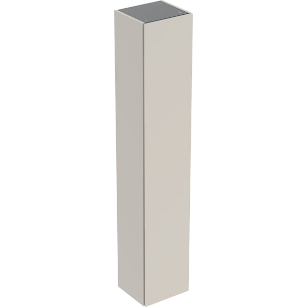 Geberit Renova Plan Hochschrank mit 1 Tür 33x180x29,8cm, sandgrau/l. seidenmatt