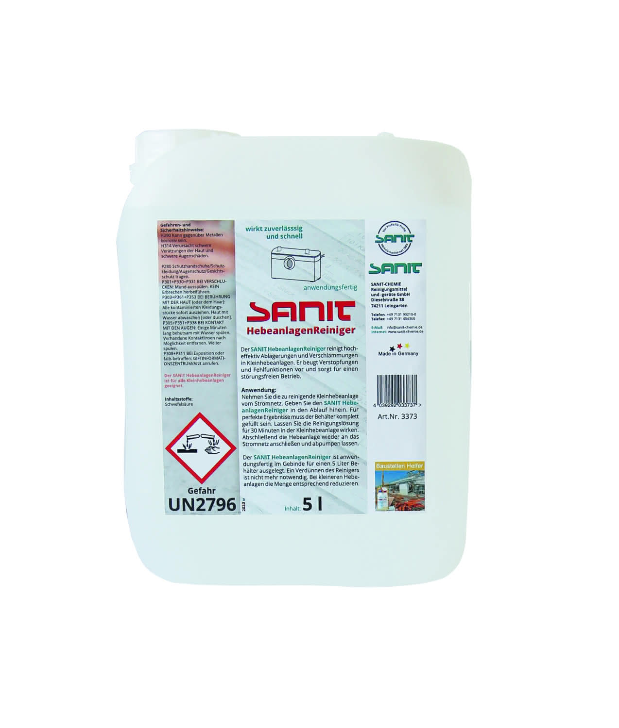 SANIT-CHEMIE HebeanlagenReiniger 5 l Kanister SANIT-CHEMIE HebeanlagenReiniger 5 l Kanister