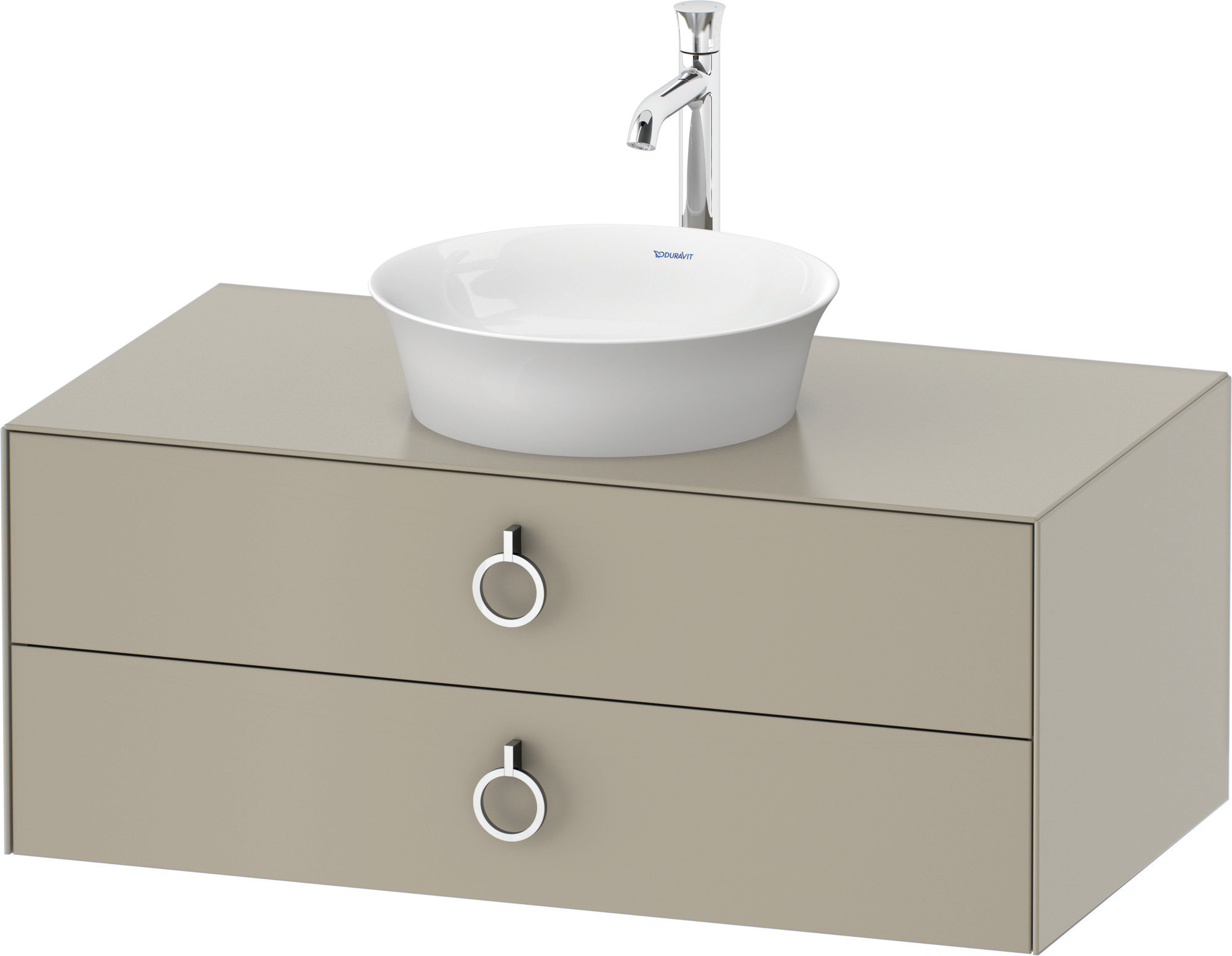Duravit WTU wandh.White Tulip,2Schk.,m.Griff 408x1000x550,Taupe Seidenmatt