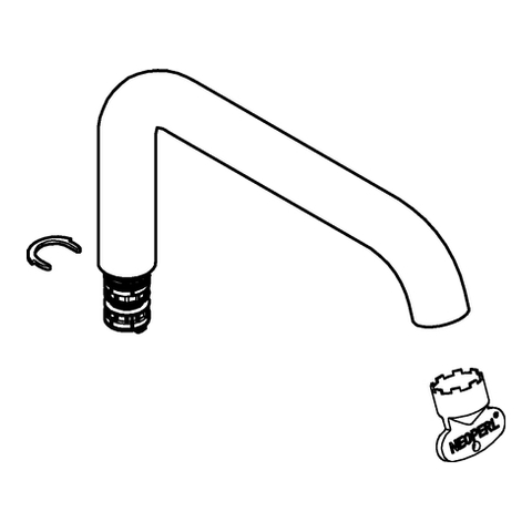 GROHE Rohrauslauf 13375 für Essence EH-Waschtischbatterie XL-size supersteel