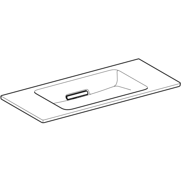 Geberit ONE WT, 90x40cm, CleanDrain, v.Ausld. o.Hl., Ül. verd., weiß Tect/weiß glzd