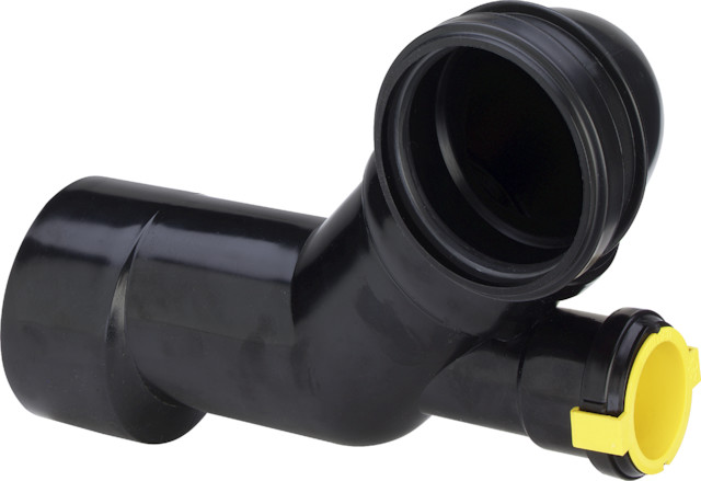 Viega Abzweig 8093 in DN100/80/50 Kunststoff schwarz