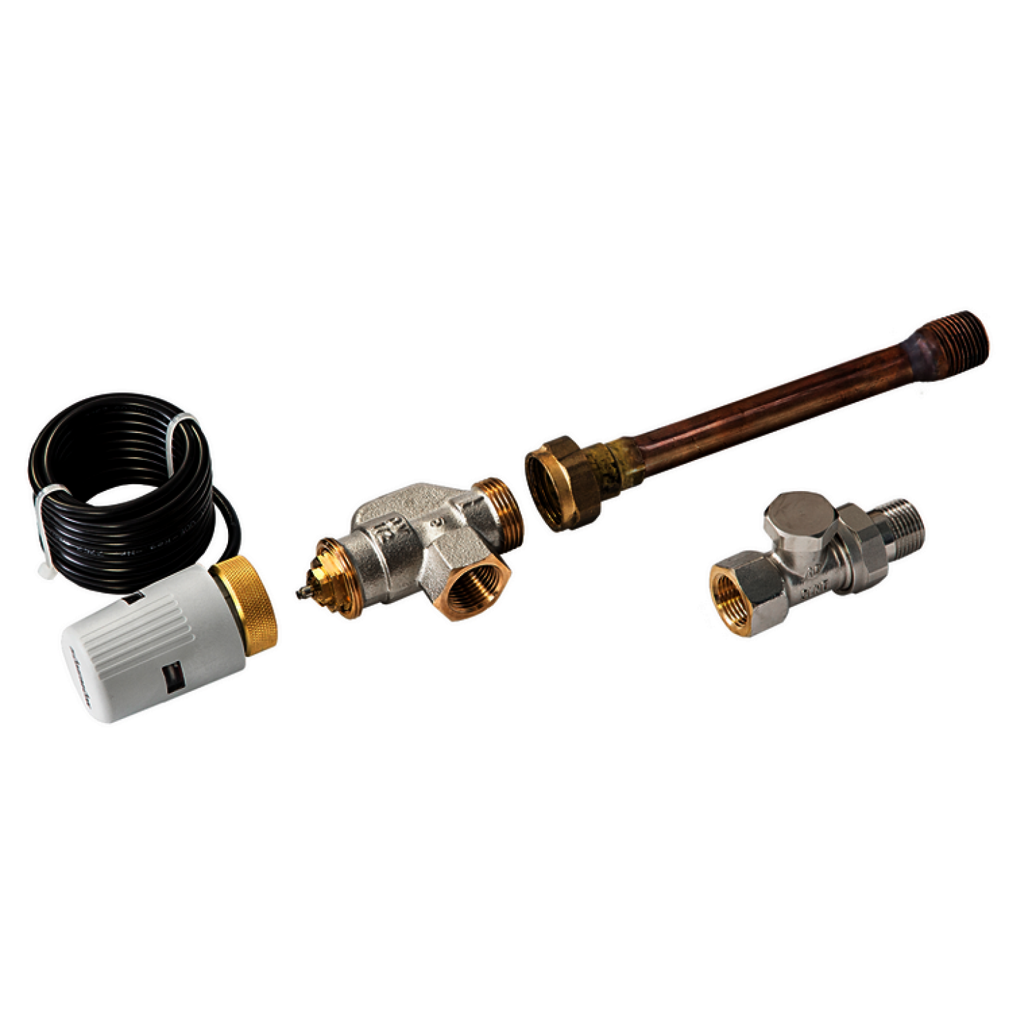 KM Ventilkit Katherm QK nano beigestellt voreinstellbar Antrieb 24V Verschr. DN15