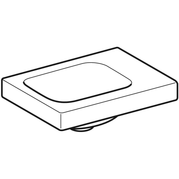 Geberit iCon Light Handwaschbecken 38x28cm o. Hahnloch re, o. Ül., weiß, KeraTect