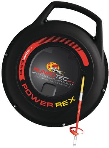 Kabeleinziehgerät POWER REX Band-L.50m Biege-R.55mm RUNPOTEC Kabeleinziehgerät POWER REX Band-L.50m Biege-R.55mm RUNPOTEC