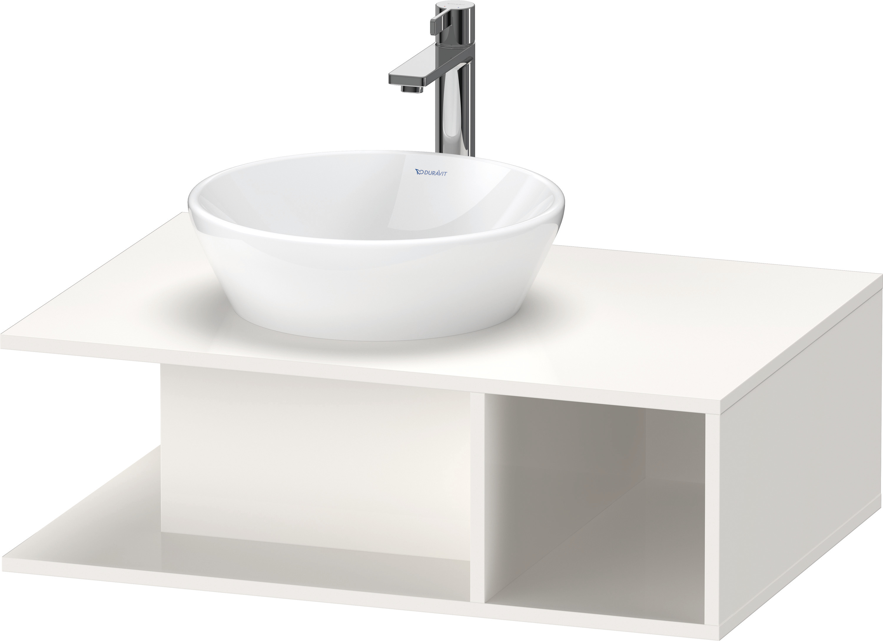 Duravit D-Neo WTU wandh.,1 offenes Fach r., 260x800x550mm, Weiß Hochglanz