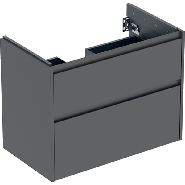 Geberit Renova Plan US f. WT, m. 2 Schubladen 79,4x60,6x44,6cm, lava/l. seidenmatt