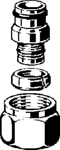 Viega Verschraubung 1019 in 16x2mm Messing