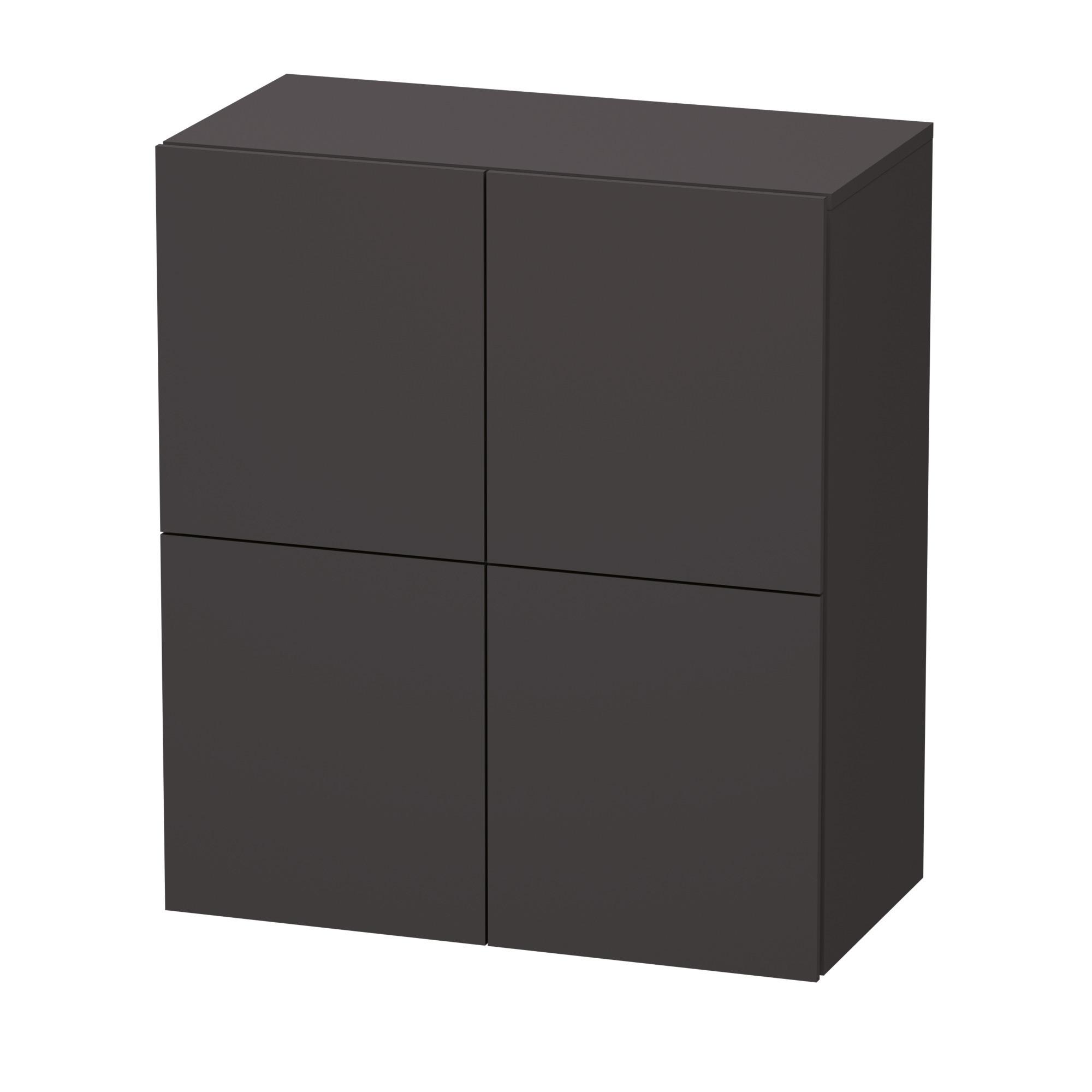 Duravit Halbhochschrank L-Cube 363x700x800mm 2 Türen, graphit supermatt