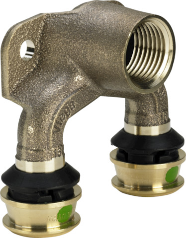 Viega Doppelwinkel mit SC Raxofix 5325.7 in 25mm x Rp1/2 x 25mm Sibr