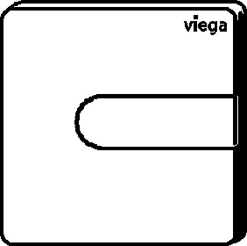 Viega Urinal Betätigungsplatte VfS 23 8613.2 aus Kunststoff in verchromt