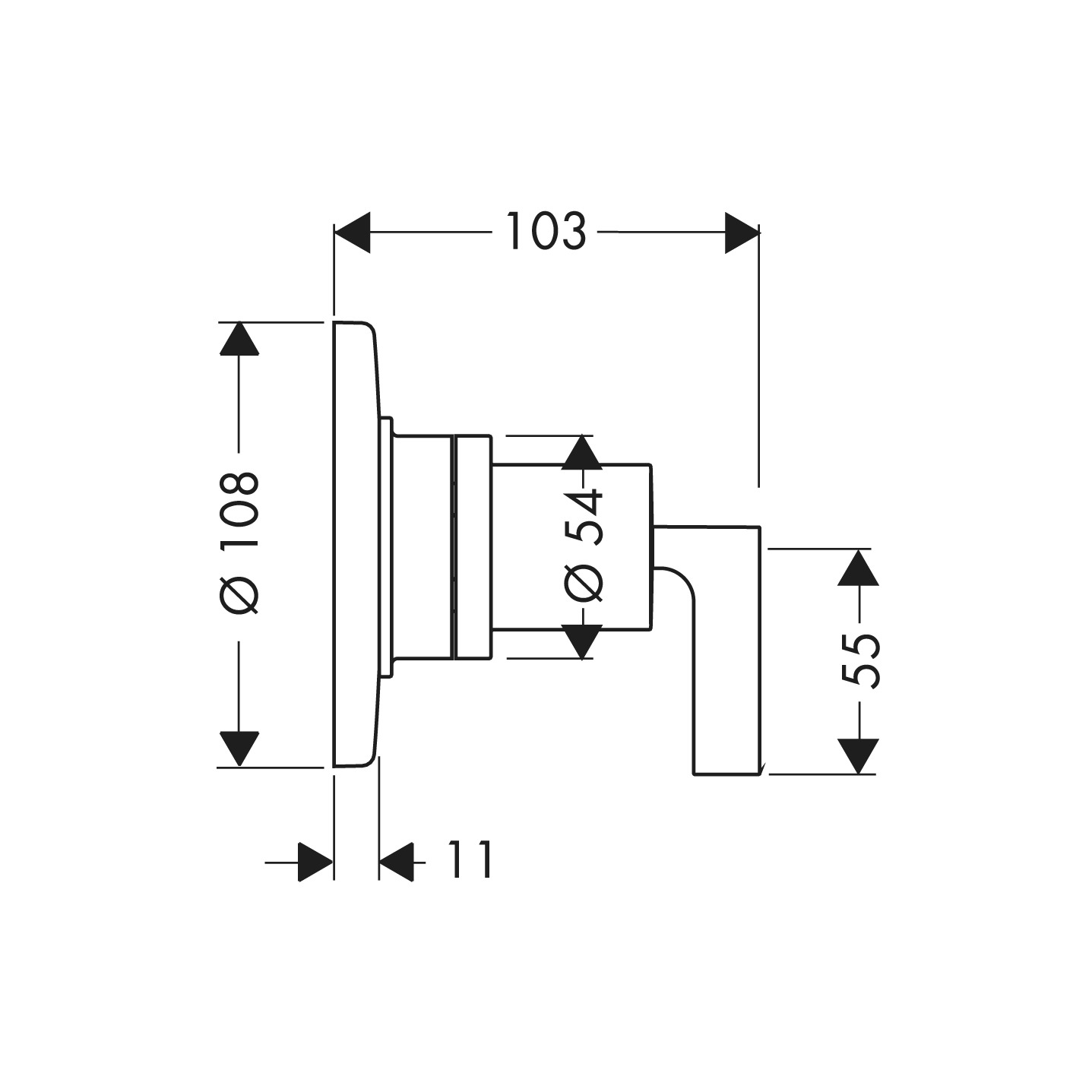 Hansgrohe Quattro Axor Citterio Fertigset chrom mit Hebelgriffen