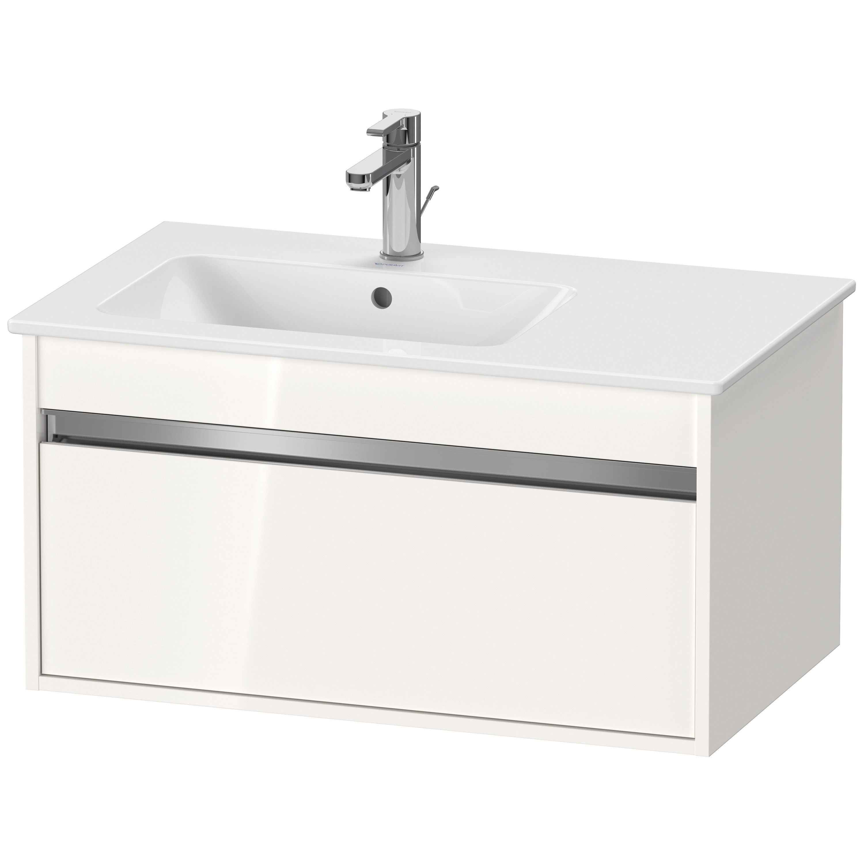 DU WTU Ketho f. ME by Starck, 1 Auszug 410x800x475mm, Weiß Hochglanz