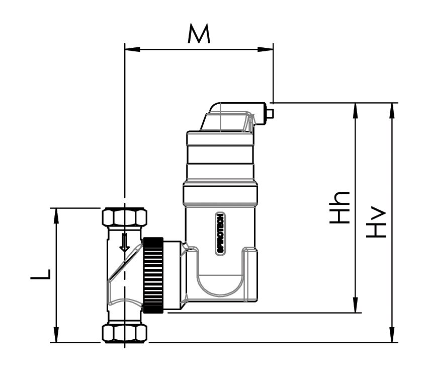 Spirotech Luftabscheider SpiroVent RV2 - 28 mm variable Einbaulage / 6 bar, 110 Grad