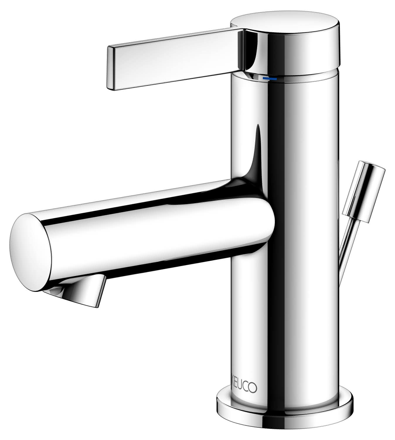 KEUCO EHM-WT-Mischer 60 IXMO 59504 m.Zug.-Ablgrt. Pure, Rosette r/e verchr.