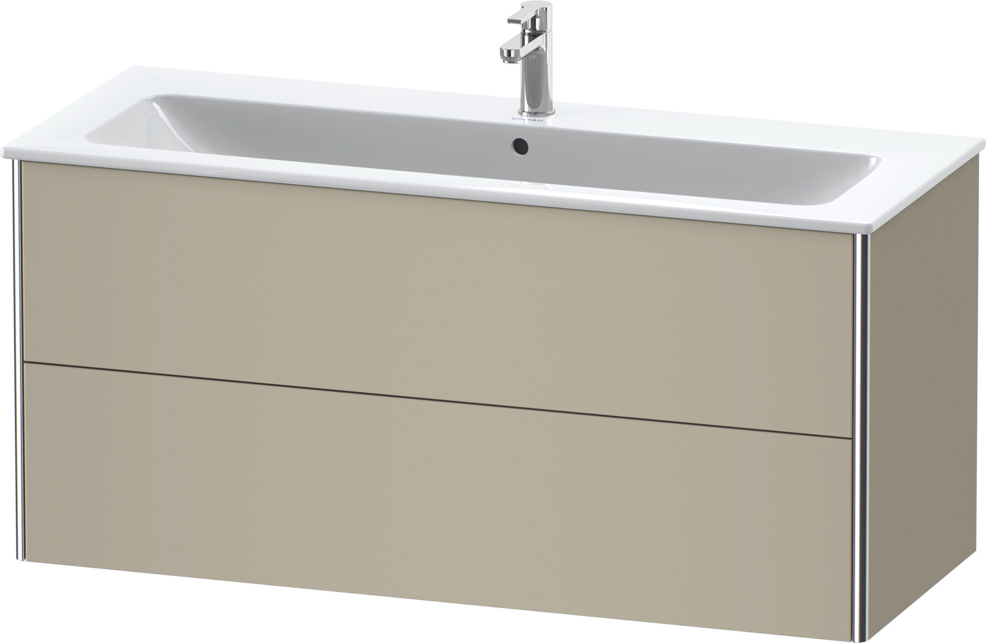 Duravit WT-Unterbau XSquare, 2 Schubkästen 560x1210x478mm, Taupe Seidenmatt