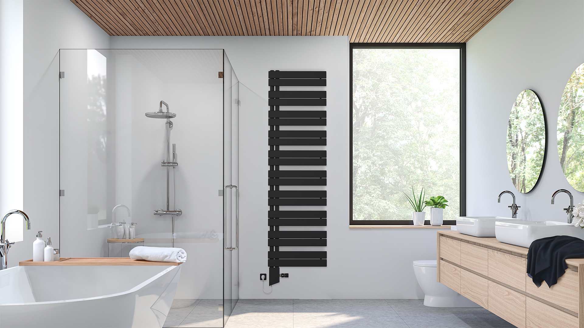 Zehnder Design-HK Roda Duo ROI-120-060 1108x67x550, Volcanic
