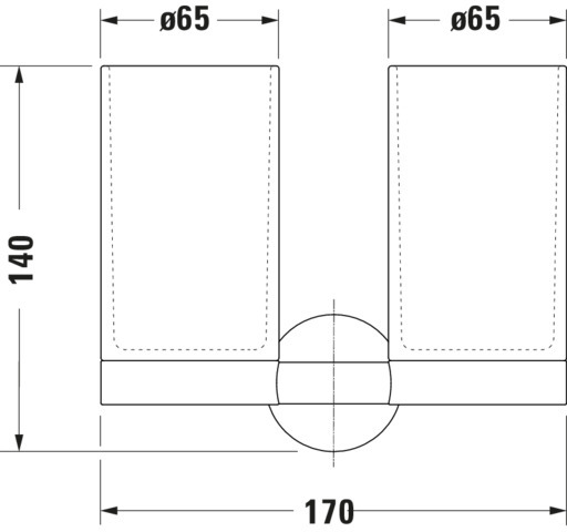 Duravit Starck T Zahnputzbecher, Bz Gebürstet, Akzentfarbe: Wß Matt, 170x98x