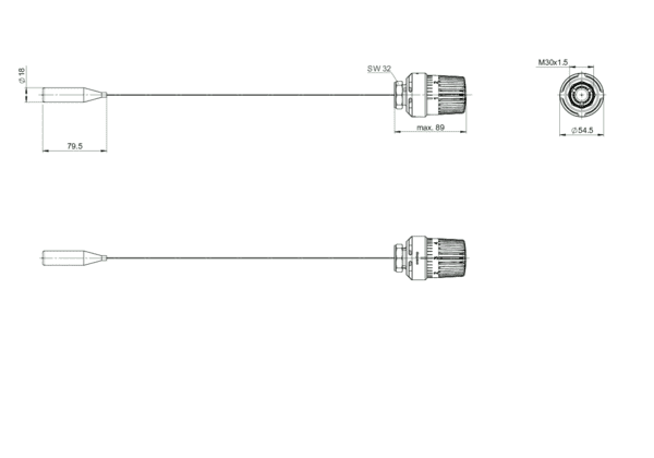 OVENTROP-Temperaturregler mit Anlegefühler, 25-50 C