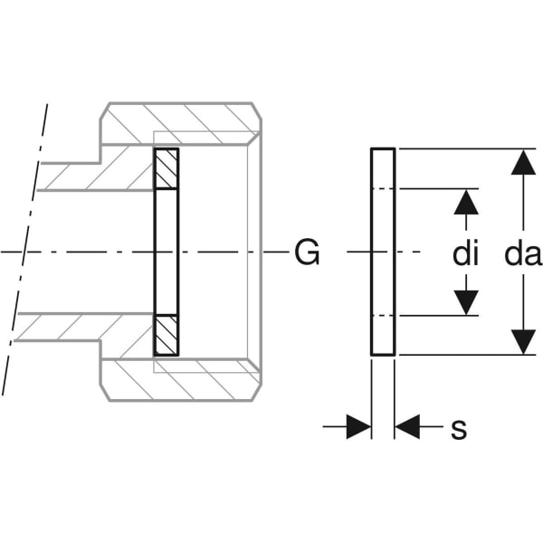 Geberit Flachdichtung FaserVerb.Werkst. d19xdi11.0x2