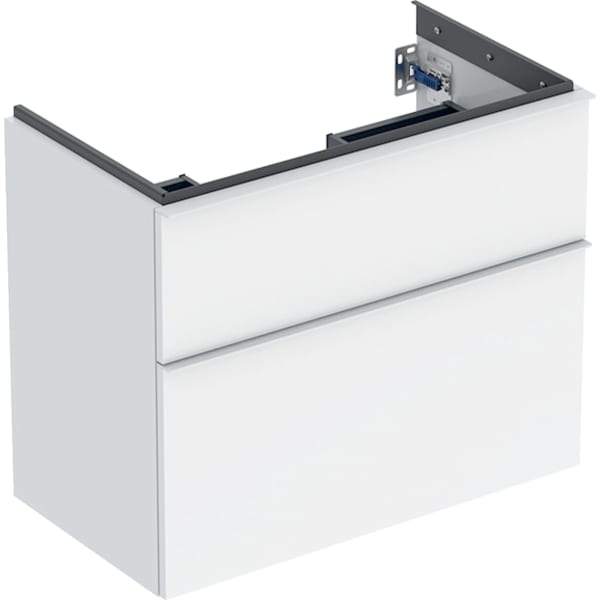Geberit iCon Unterschrank f. WT, verk. Ausld. 74x61,5x41,6cm, weiß hgl./Gr. weiß matt
