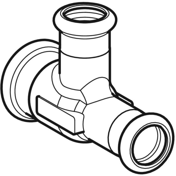 Geberit Mapress T-Stück reduziert Ms d22-18-18
