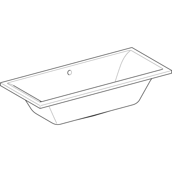 Geberit Renova Plan Rechteckbadewanne Duo 180x80x42cm, weiß