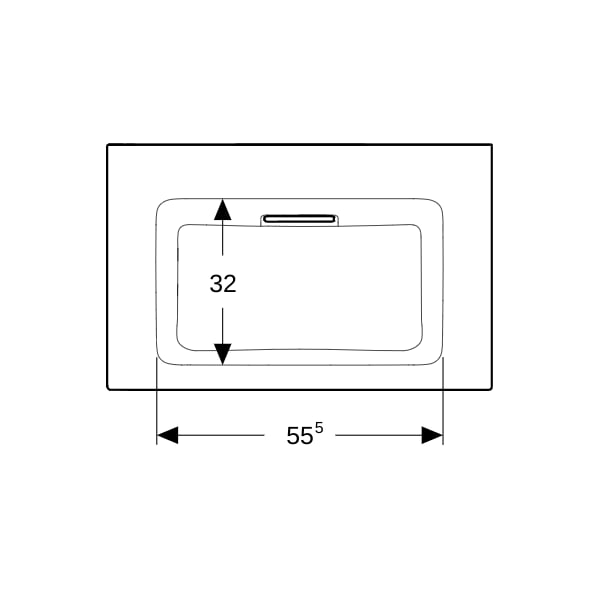 Geberit ONE MWT 75x48cm, CleanDrain o. Hl., o. Ül., weiß, KeraTect/weiß glzd