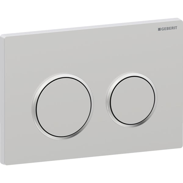 Geberit Omega20BetPl., rund, für 2-Mengen-Sp. chrom matt, Etc /chrom glänzend