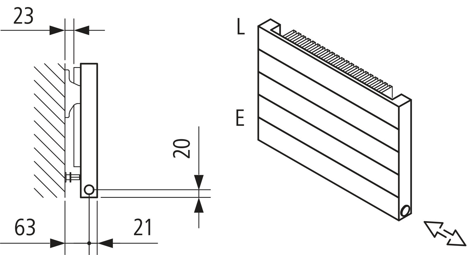 Kermi Heizwand HHN Typ11 BH140x61x1000mm QN376,weiß,6bar,m.Abd.,AB 12,LH120