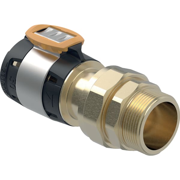 Geberit FlowFit Übergangsverschraubung mit AG SiBr d63-R2 1/2