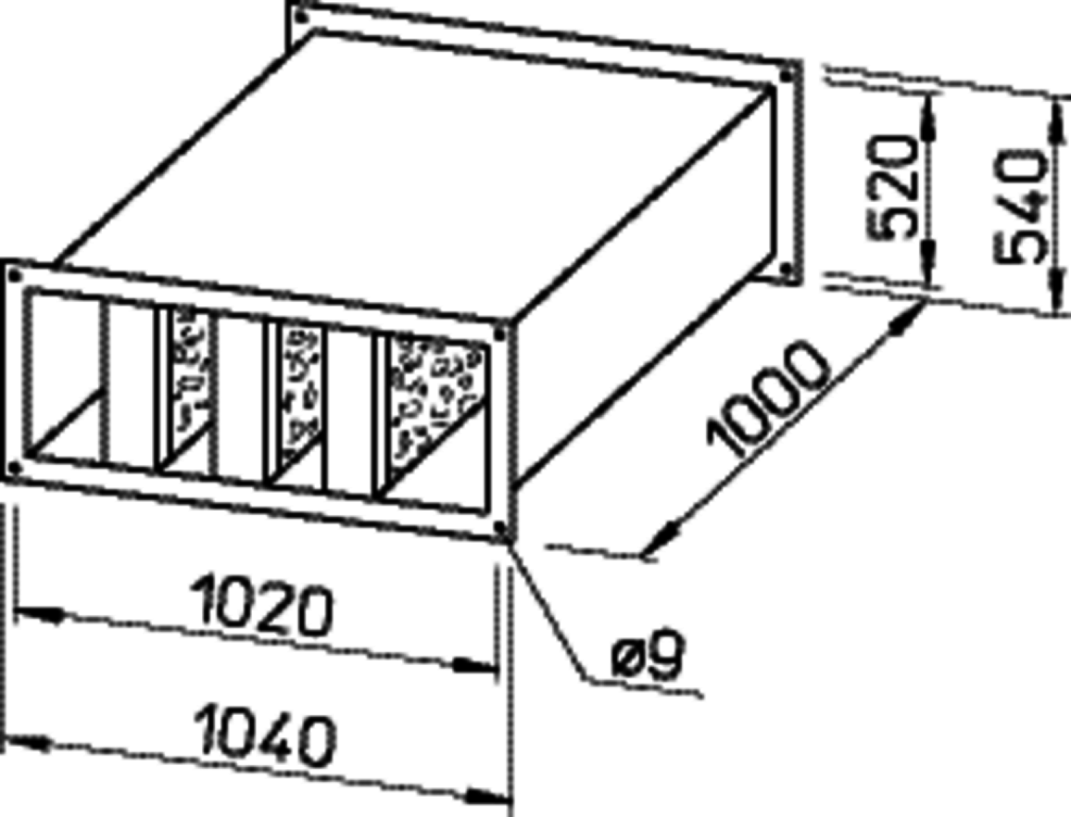 Helios KSD 100/50 Kanalschalldämpfer