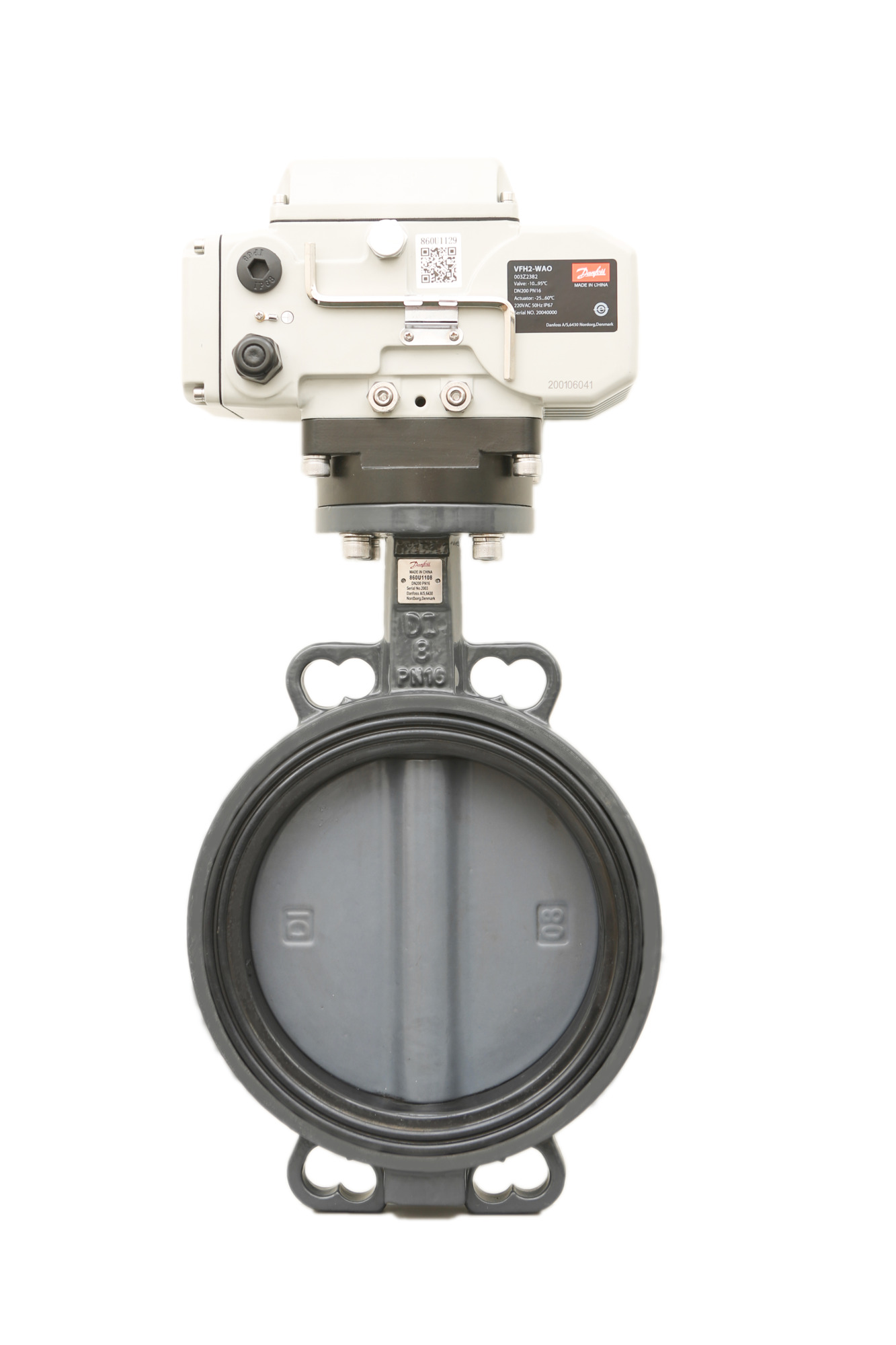 Danfoss VFH2-WAO DN150 Motor. Klappe Zwischenflansch 230Vac on/off kvs=1348