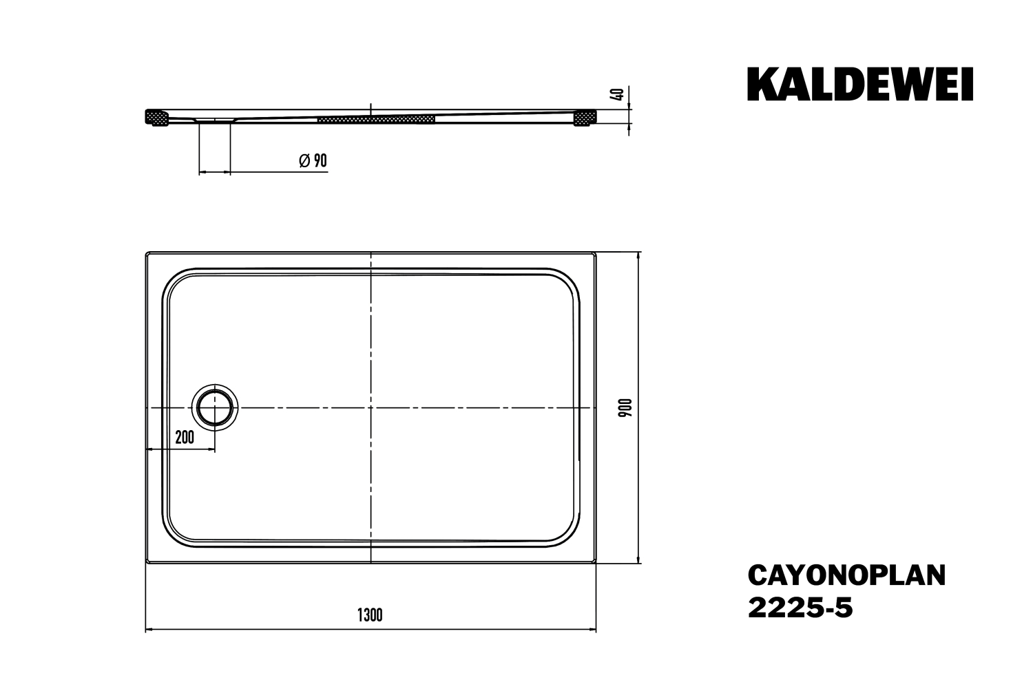 KA DW CAYONOPLAN Mod.2225-5,900x1300mm, wb20,SEC,Wt extrafl.