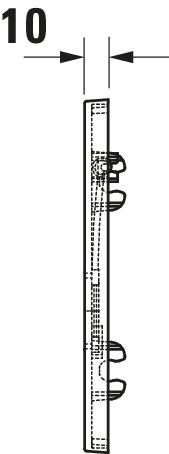 Duravit DuraSys A1 Betät.-Pl.mech. f. Urinal Aufgesetzt, Chrom HG