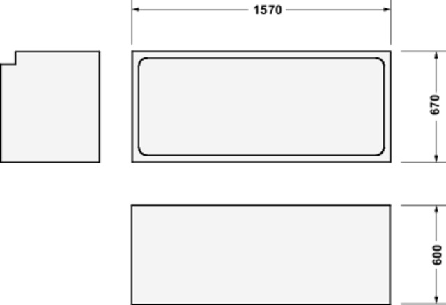 Duravit Wannenträger für 700472 D-Neo Badewanne 1600x700mm