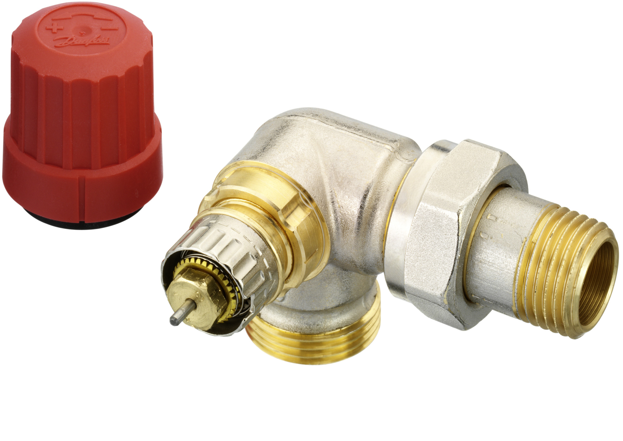 Danfoss Ventilgehäuse RA-N 15 G 3/4 AG, WE links, matt vernickelt