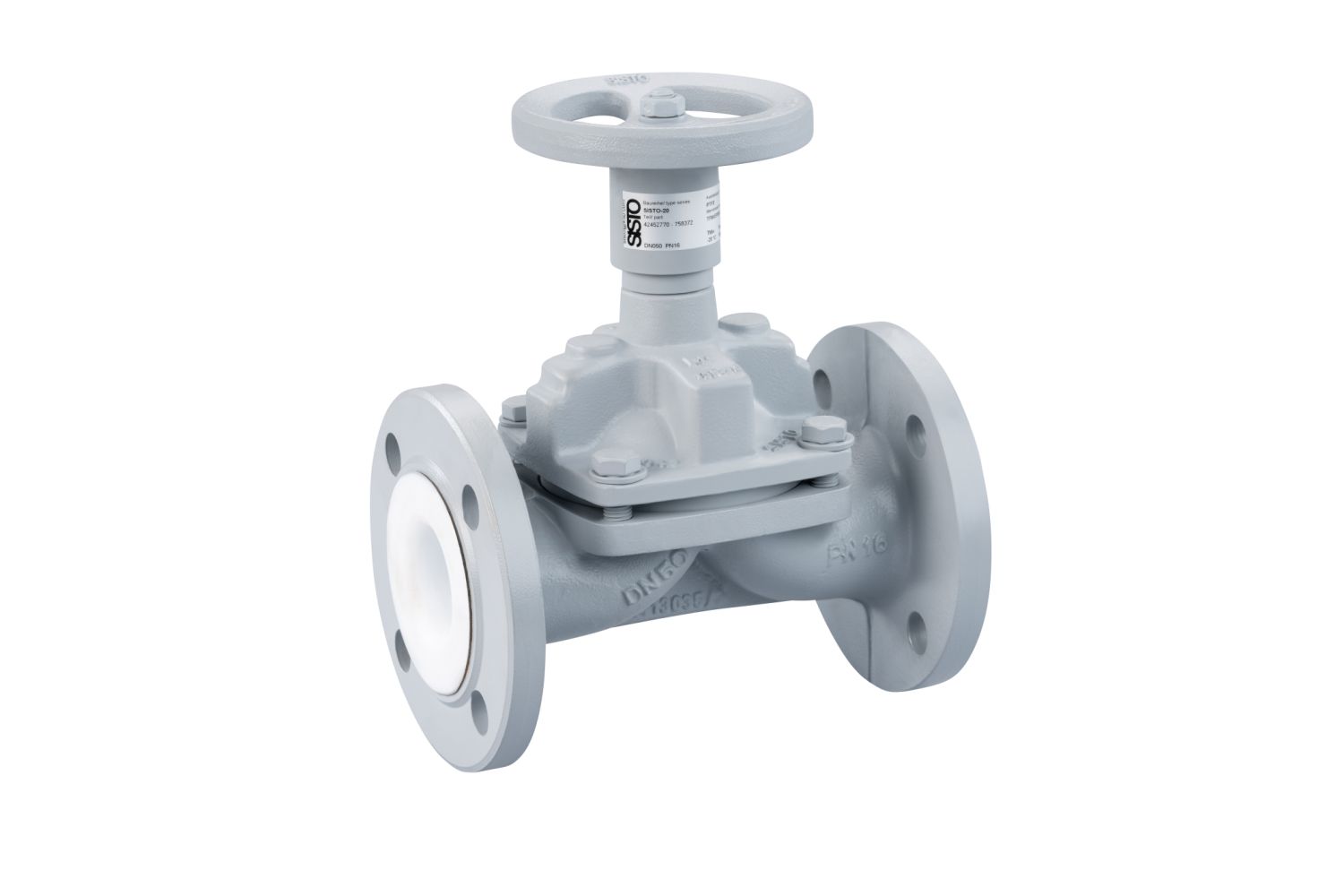 KSB Membranventil SISTO-20 DN40 PN16 EN-GJS-400-18-LT/AKL-ECTFE_EPDM