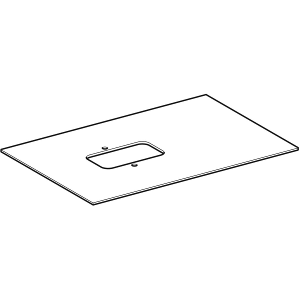 Geberit Glasplatte für Citterio US m. Glaspl. für AWT, Breite WT 90 cm, taupe