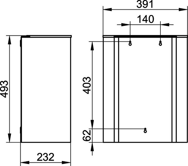 KEUCO Abfallsammler Plan 14988 wandhängend sw-matt