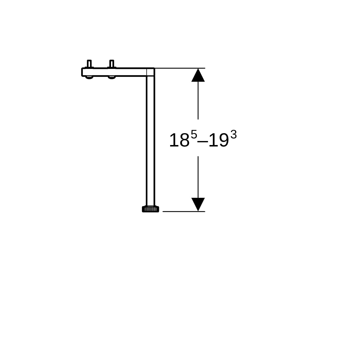 Geberit Set Füße schmal (2 St.), H:18cm hochglanz verchromt