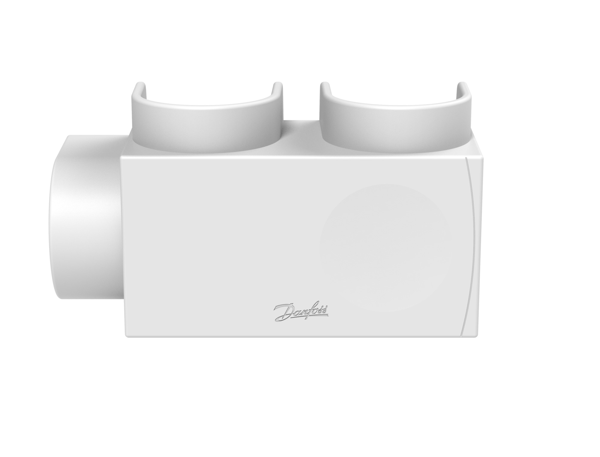 Danfoss Kunststoffabdeckung für VHS-DV Eck, Fühler rechts in RAL 9016, HK 3/4"