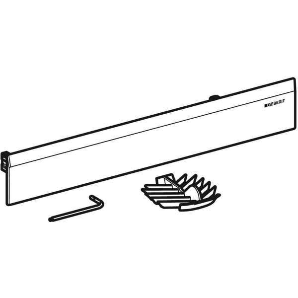 Geberit Fertigbauset für CleanWall Wandablauf Kunststoff schwarz matt