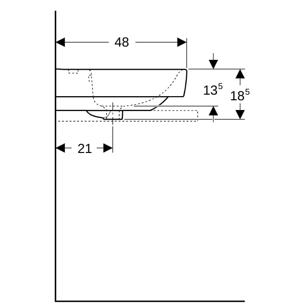 Geberit Renova Plan Aufsatz-WT mit Ablagefl. 75x48cm, m. Hl., m. Ül., weiß, KeraTect
