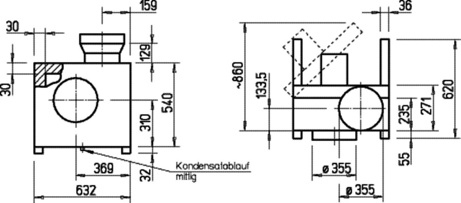 Helios MBD EC 315 B Megabox EC-Motor 3-PH 50/60Hz regelbar DN 355