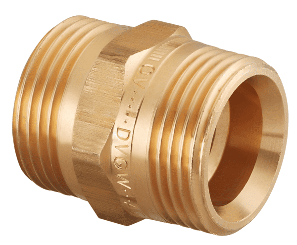 OVENTROP-Doppelnippel "Cofit S" G 3/4"AG x G 3/4" AG, Rotguss