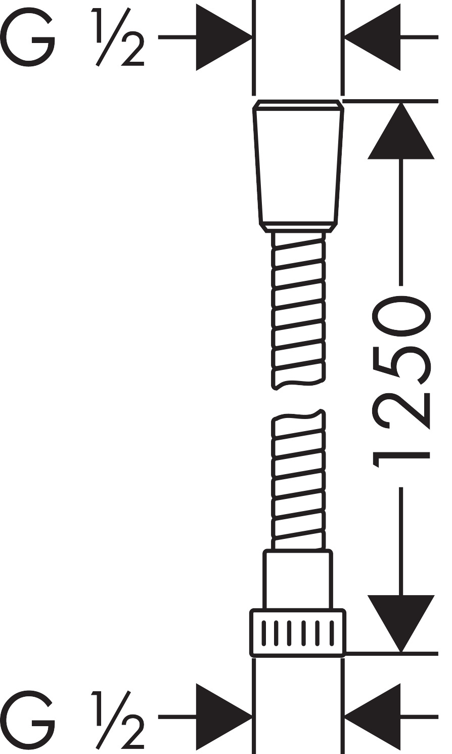 Hansgrohe Brausenschlauch Metaflex C 1250mm chrom Hansgrohe Brausenschlauch Metaflex C 1250mm chrom